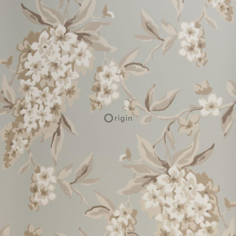 TAPETE Glyzinien 52 cm x 10.05 m - Türkis, Papier (52/1000cm) - Origin Wallcoverings