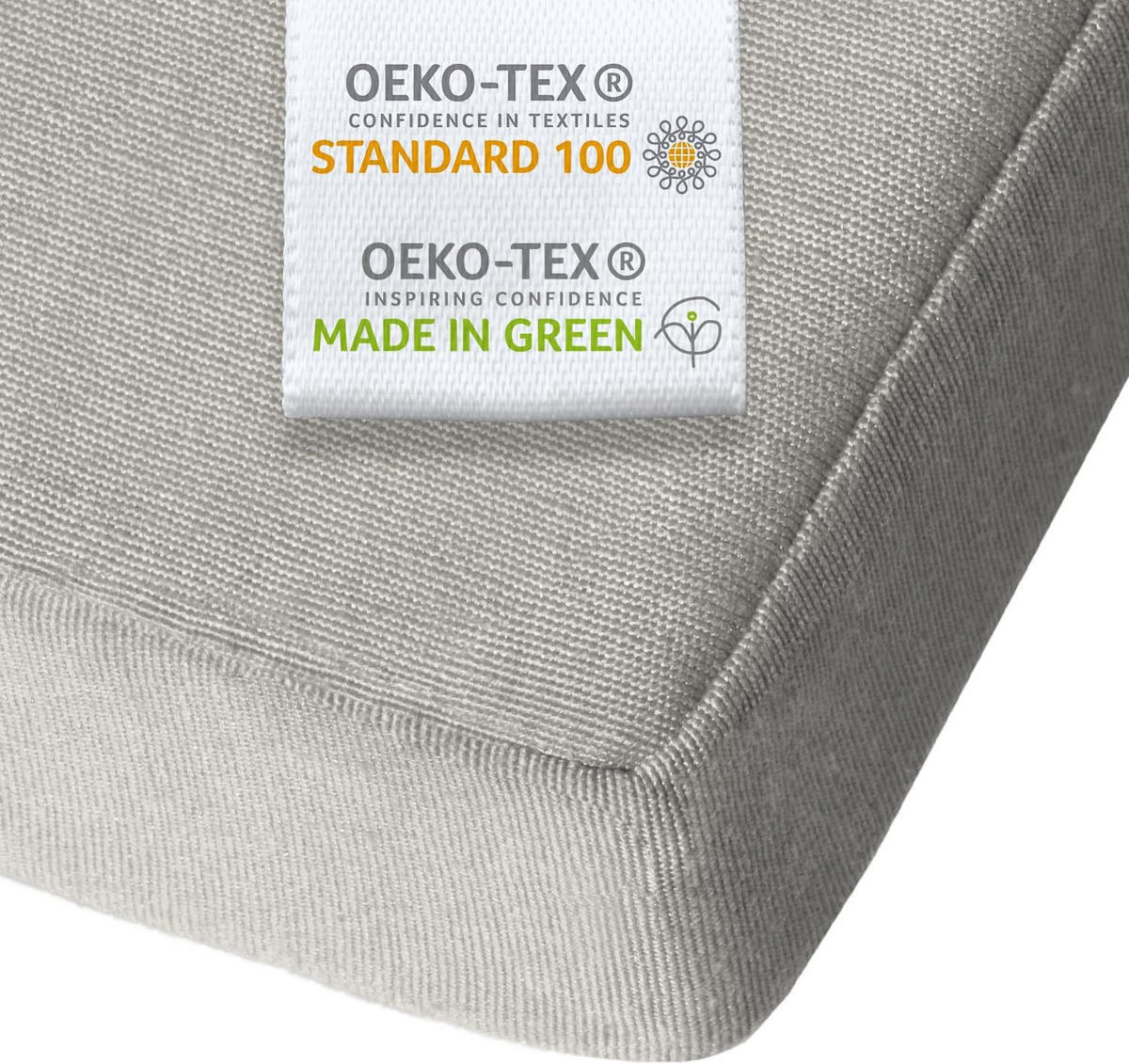 DECKCHAIRAUFLAGE Loftlux DC 175x45x5cm Hellgrau (2tlg) - Hellgrau, Textil (45/10/175cm) - Beautissu 