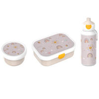 LUNCHSET Campus Sunshine & Rainbow 3er Set - Beige, Kunststoff (6.8/24.4/24cm) - Mepal