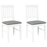 STUHL-SET 2 Stk Lohnhain 42.5/90/44.5 cm - Weiß, Holz (42.5/90/44.5cm) - ZMH