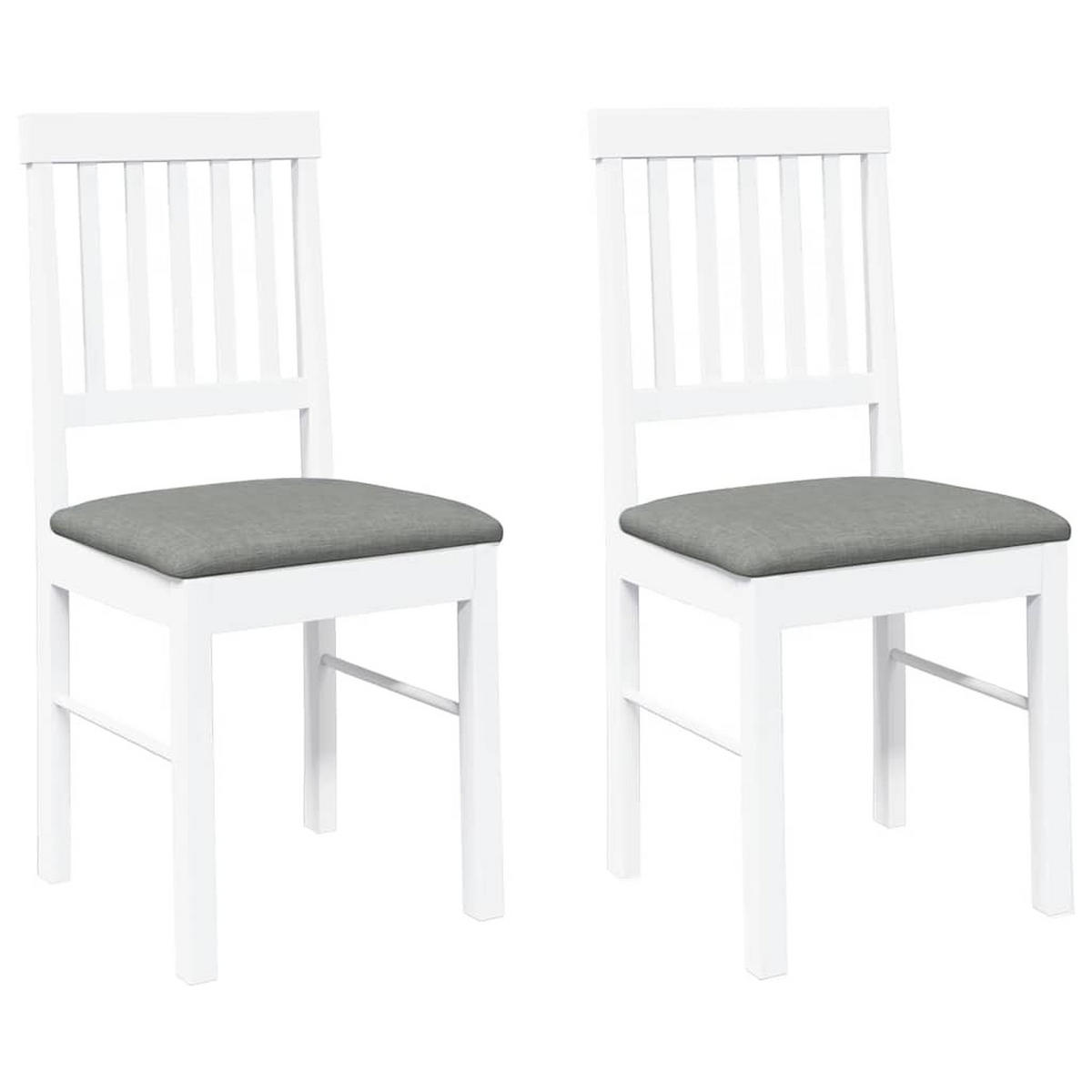 STUHL-SET 2 Stk Lohnhain 42.5/90/44.5 cm - Weiß, Holz (42.5/90/44.5cm) - ZMH