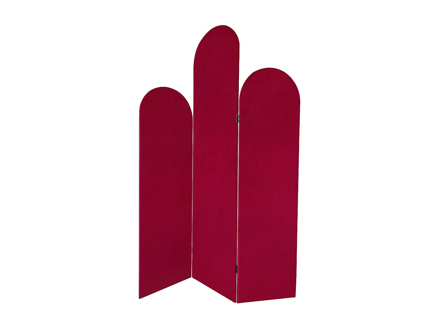PARAVENT - 120 cmcm x 2 cmcm - Samt - Bordeaux - CARMIDA - Bordeaux, Textil (120/180/2cm) - Vente-Unique