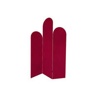 PARAVENT - 120 cm x 2 cm - Samt - Bordeaux - CARMIDA - Bordeaux, Textil (120/180/2cm) - Vente-Unique