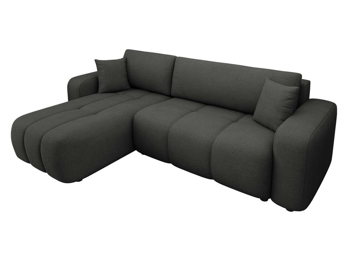 ECKSOFA Furyn - Anthrazit/Schwarz, Holz/Kunststoff (244/145cm) - MIRJAN24