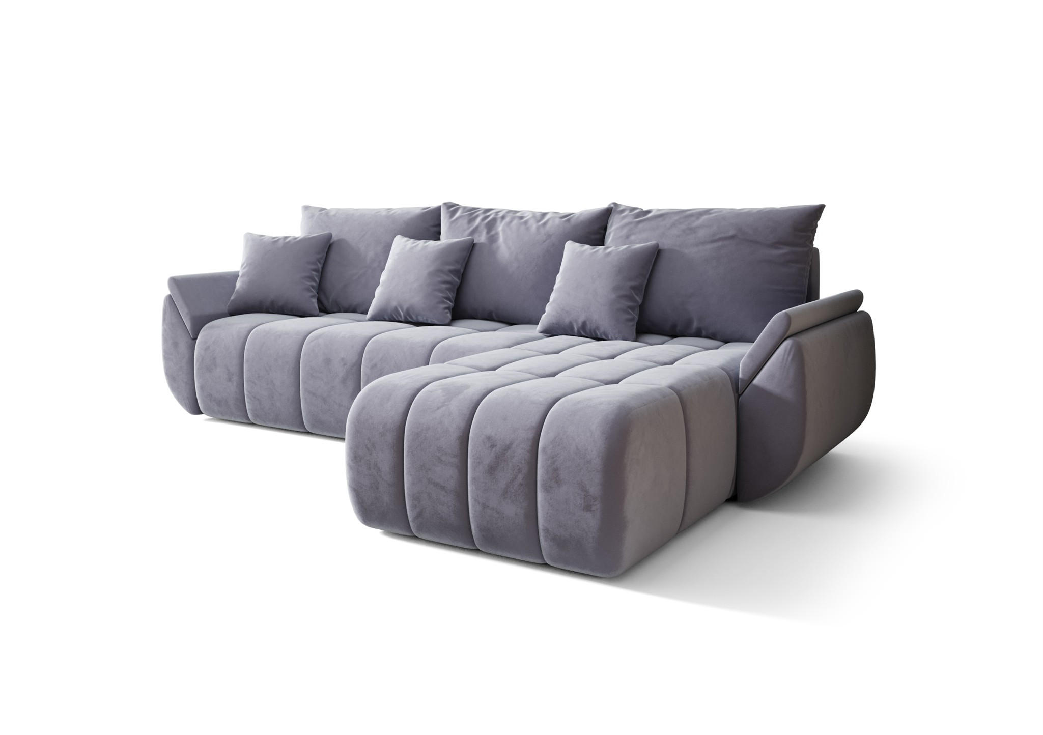 ECKSOFA Osaka - Hellblau, Holzwerkstoff/Textil (280/185cm) - Fun Möbel
