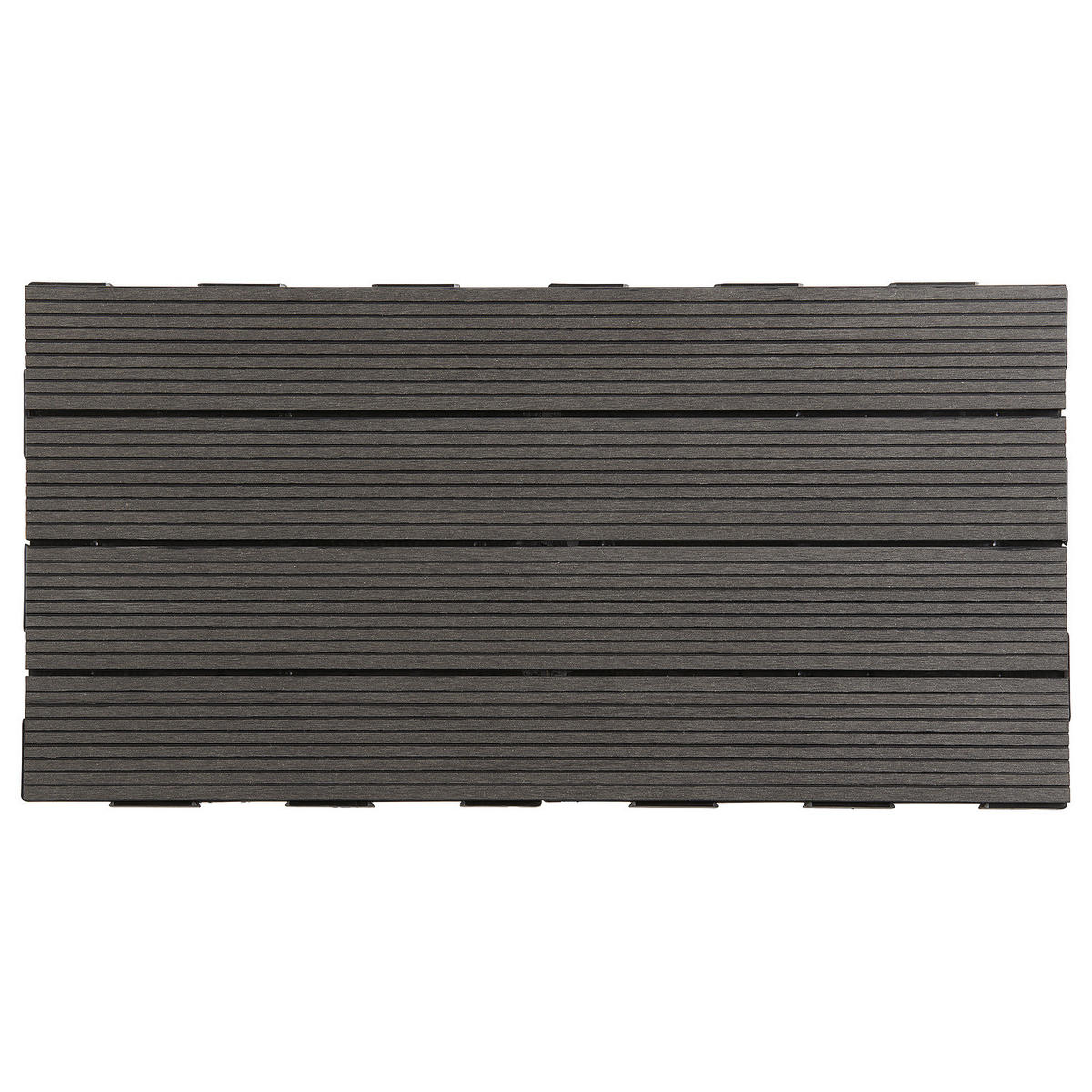 TERRASSENFLIESE - 12er-Set - Grau, Kunststoff (60/30/2cm) - home24