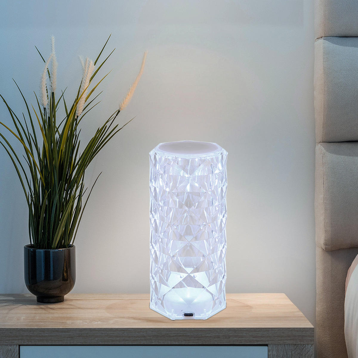 LED TISCHLEUCHTE GIXI Klar 2er Set - Klar, Metall (7.3/7.3/15.8cm) - Globo Lighting