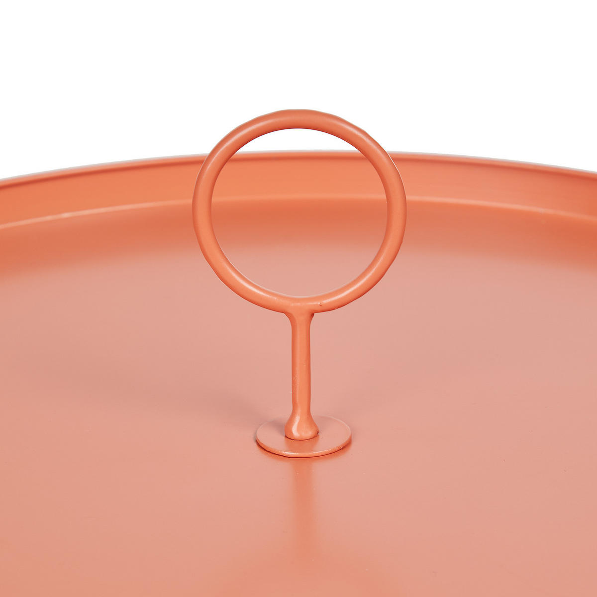 BEISTELLTISCH Porter mit Griff - Rot/Orange, Metall (45/45/53cm) - Butlers