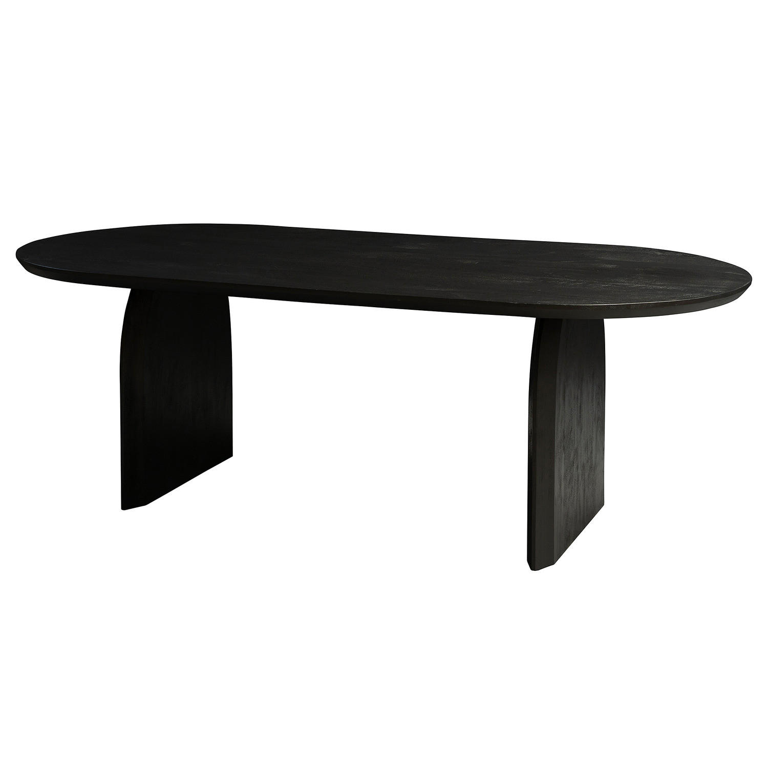MASSIVER ESSTISCH - Massivholz - Mangoholz - Schwarz, Holz (100/220/77cm) - home24