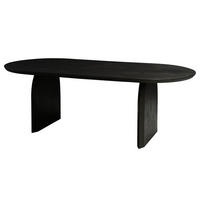 MASSIVER ESSTISCH - Massivholz - Mangoholz - Schwarz, Holz (100/220/77cm) - home24