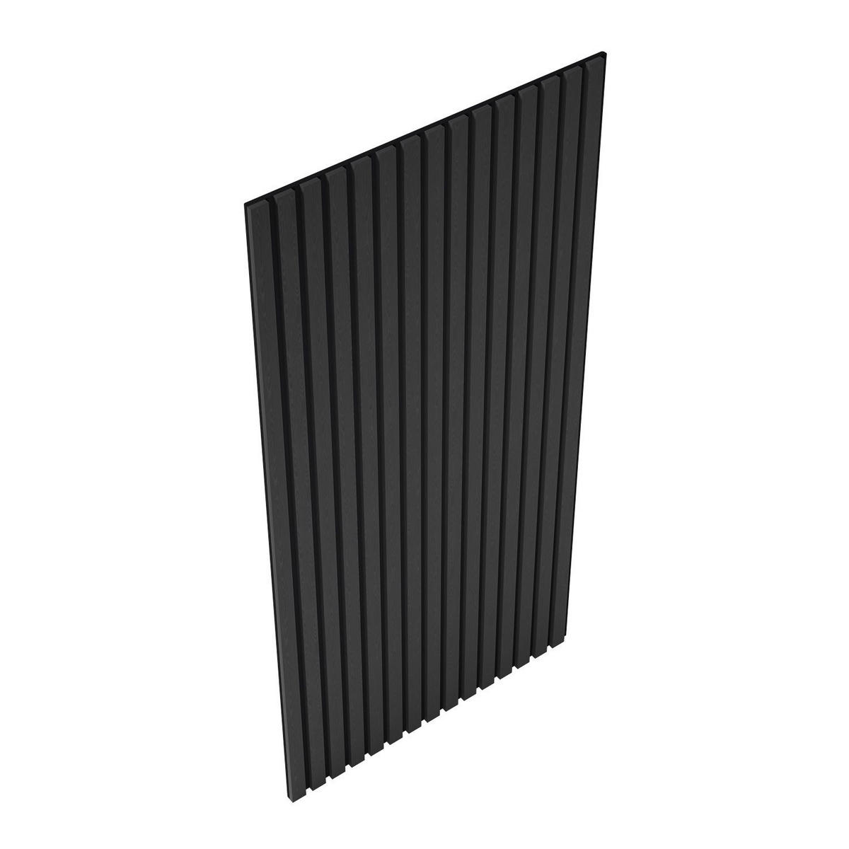 WANDPANEELE Akustik 120x60 cm Eiche Dunkelgrau (4er-Set) - Dunkelgrau, Holz (60/120/1.8cm) - Juskys