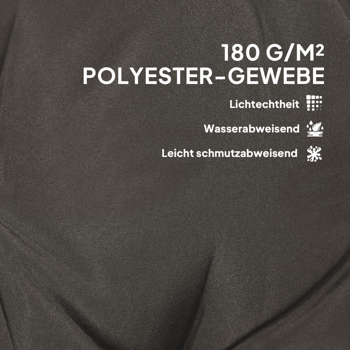 SITZKISSEN 4er Set 108 x 50 x 5 cm - Dunkelgrau, Kunststoff (50/5/108cm) - Outsunny