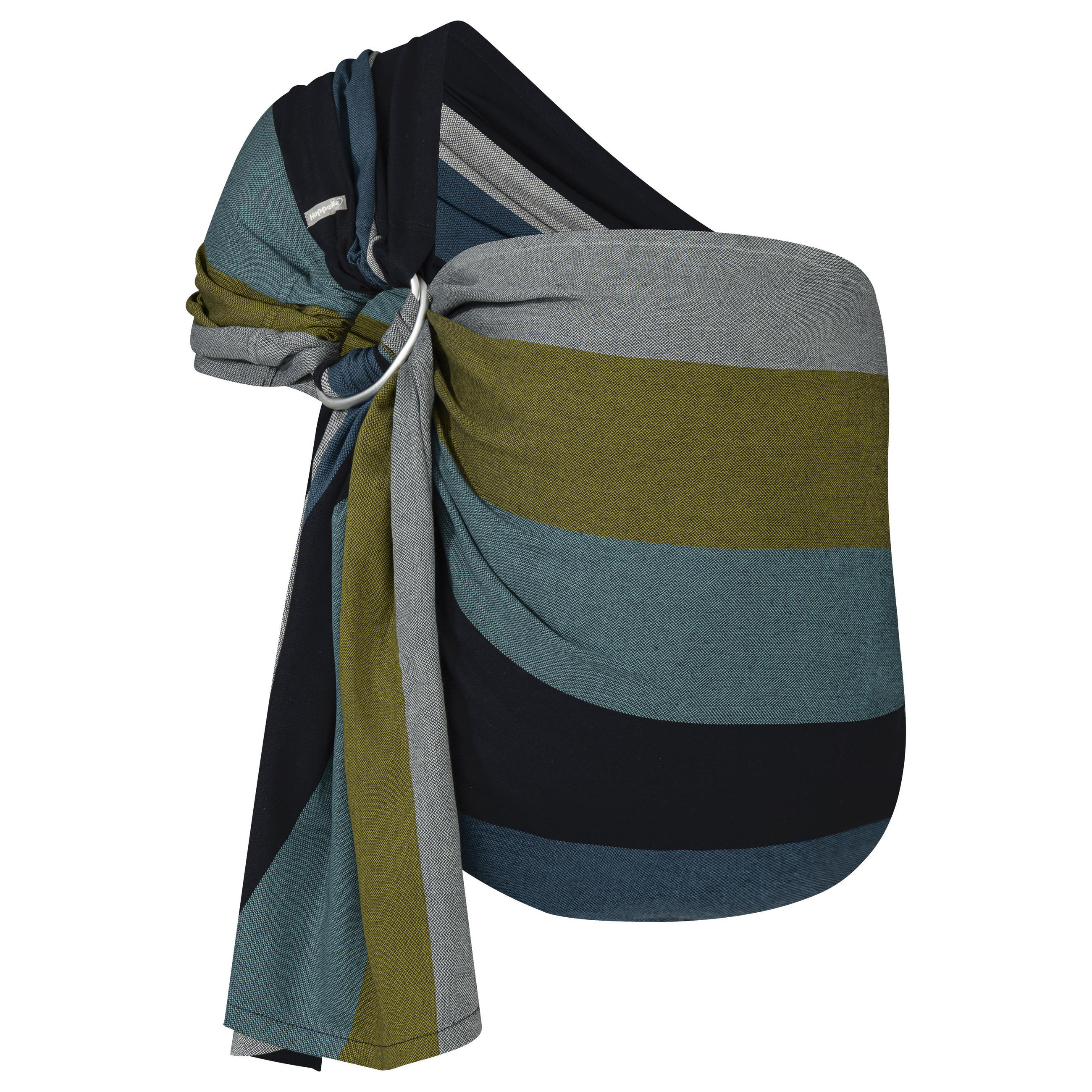 Hoppediz Babytragetuch Dunkelblau, Blau, Grün, Grau 70x0.1x200 cm