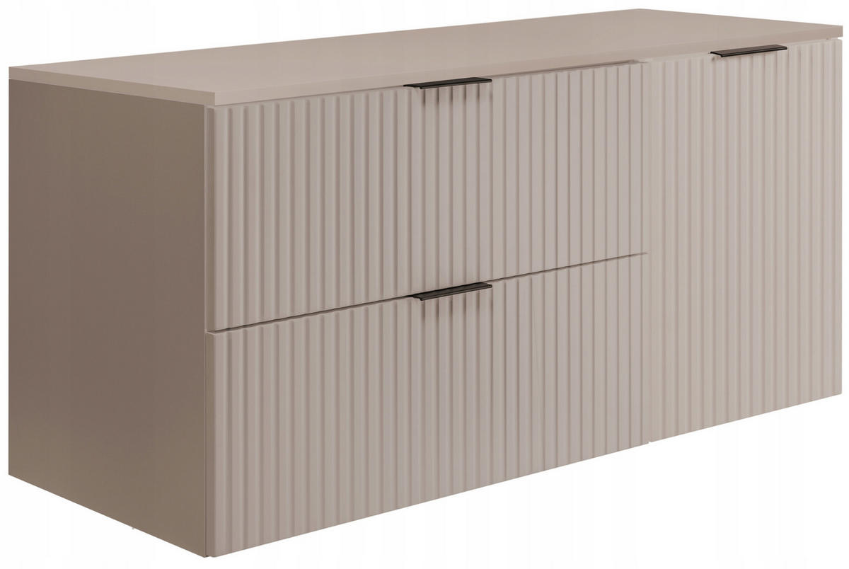 WASCHBECKUNTERSCHRANK FLOW + Platte Eiche Craft 100/57/46 cm - Eichefarben, Holzwerkstoff (100/57/46cm) - Rodan