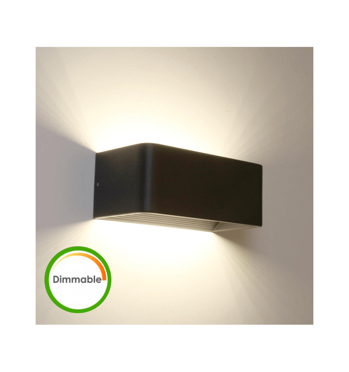 WANDLEUCHTE Quadra, Schwarz, 20cm - Schwarz, Metall (10/8/20cm) - KOSILUM