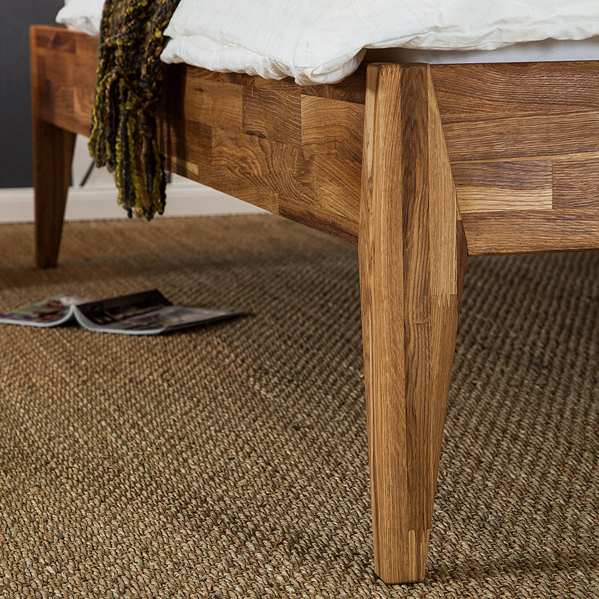 BETT - Massivholz - Eichefarben, Holz (160/200cm) - home24