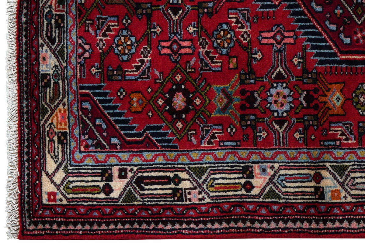 TEPPICH Assadabad Rot 148/102 cm Schurwolle - Rot, Textil (102/148cm) - Looma