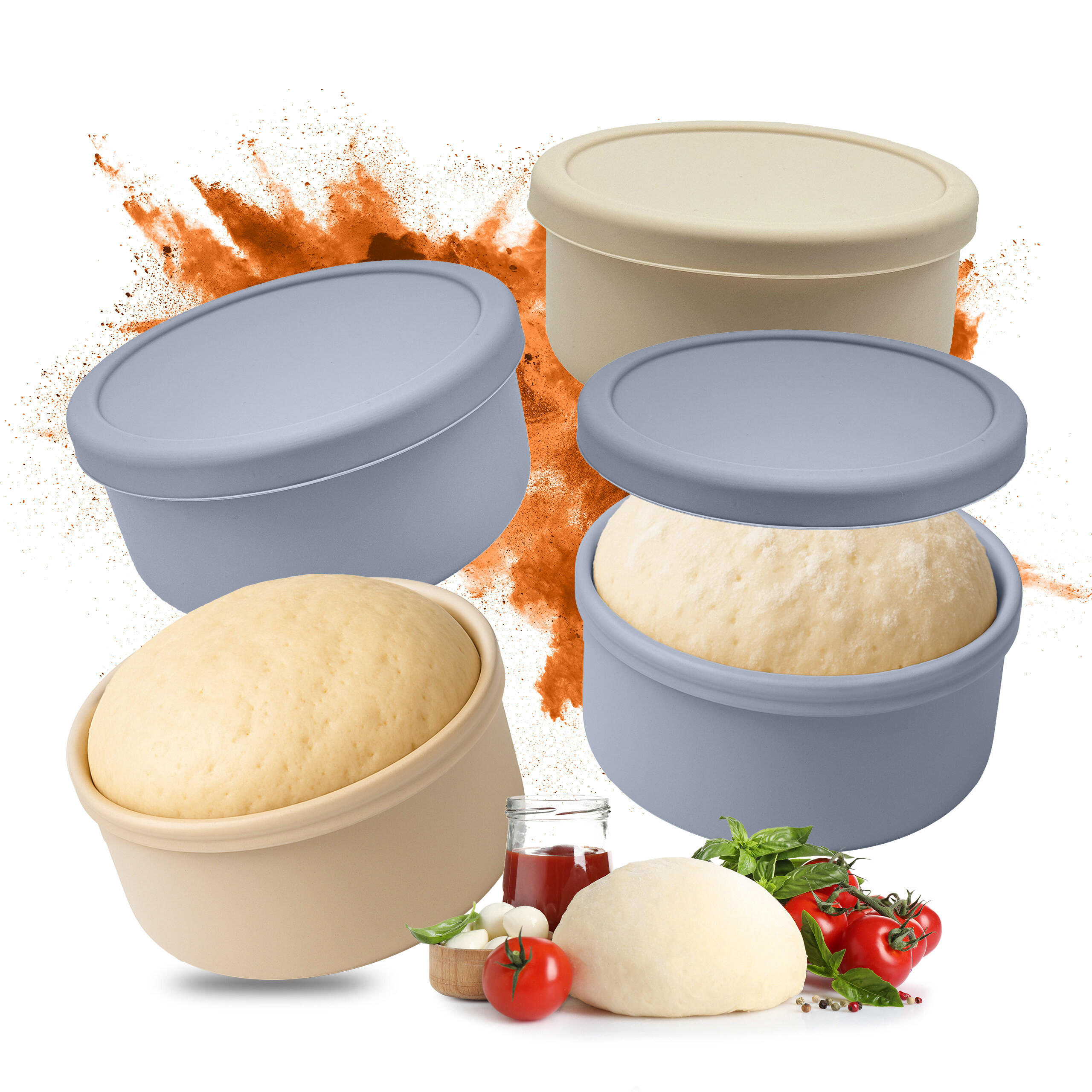 SADA na pizzu - různobarevná, plast (14.5/6.5/14.5cm) - Relaxdays