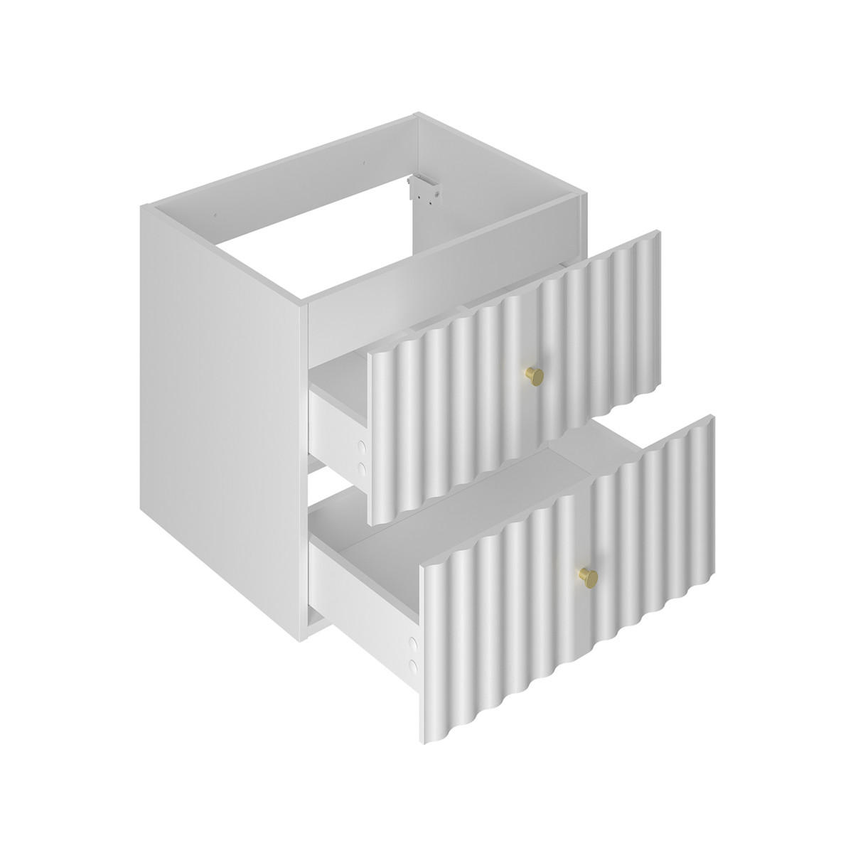 BADMÖBEL Izae 2er-Set Weiß - Weiß, Holzwerkstoff (140.6/52.2/46.5cm) - Petits-meubles