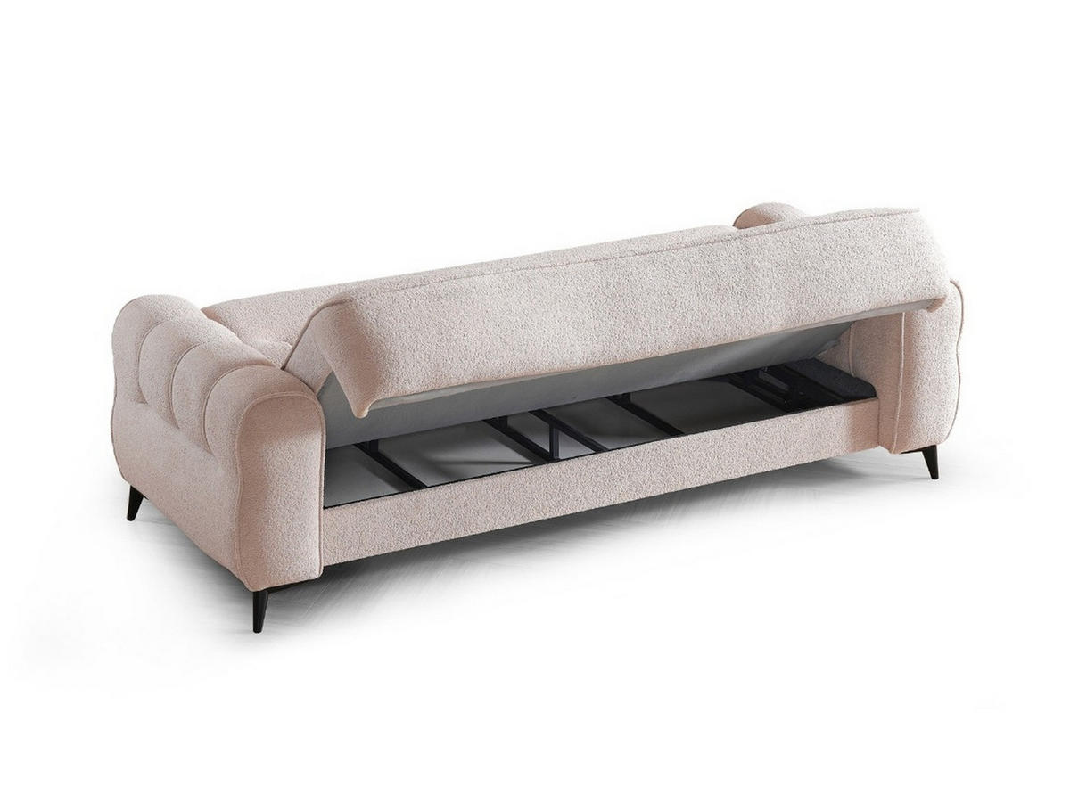 SITZGARNITUR Merida, Beige Stellvariante 3+2+1 - Beige, Holzwerkstoff/Kunststoff (247/87/108cm)