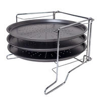 PIZZA BLECH SET - Schwarz, Metall (21.8/19.5/32.1cm) - Intirilife