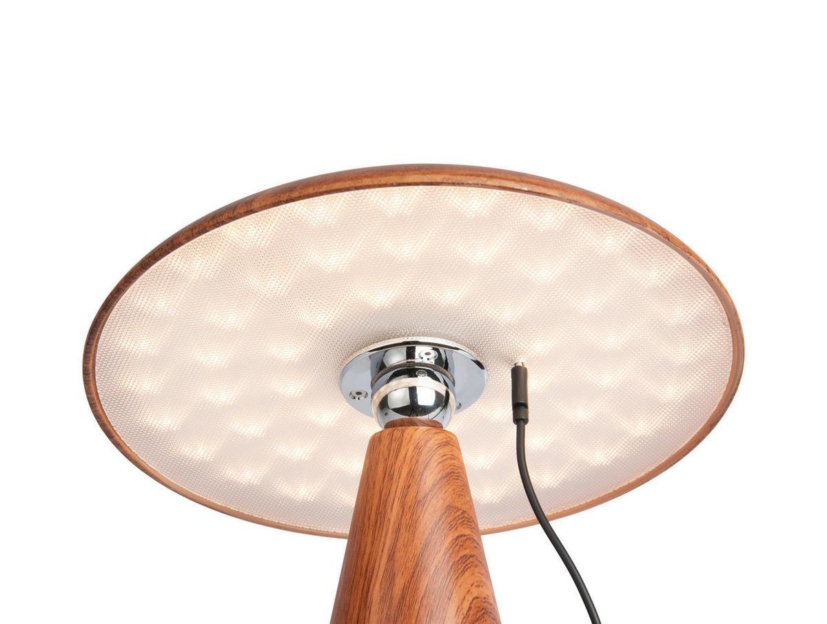 TISCHLAMPE Phoebe LED - Holz - 26 cm - Orange, Kunststoff (23/23/26cm) - Leitmotiv