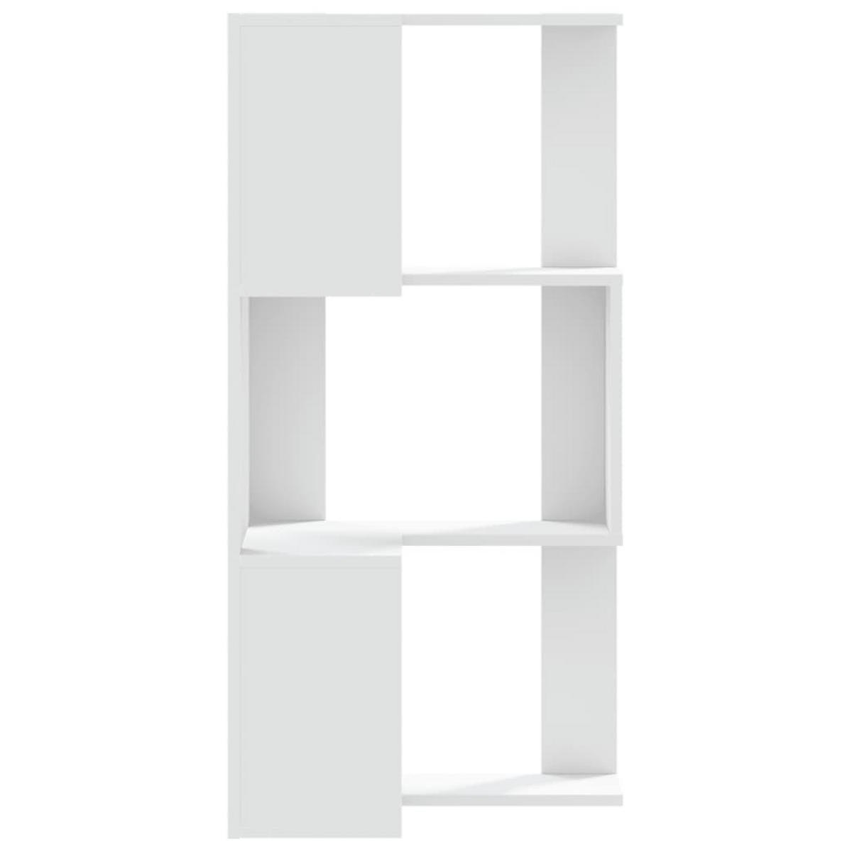 BÜCHERREGAL mit 3 Ebenen für die Ecke 50/50/102 cm aus Holzwerkstoff Weiß - Weiß, Holz (50/102/50cm) - vidaXL