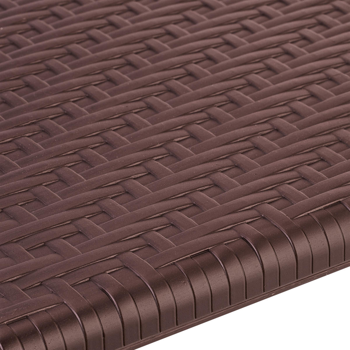 GARTENTISCH - Braun, Kunststoff/Metall (61/61/75cm) - Relaxdays