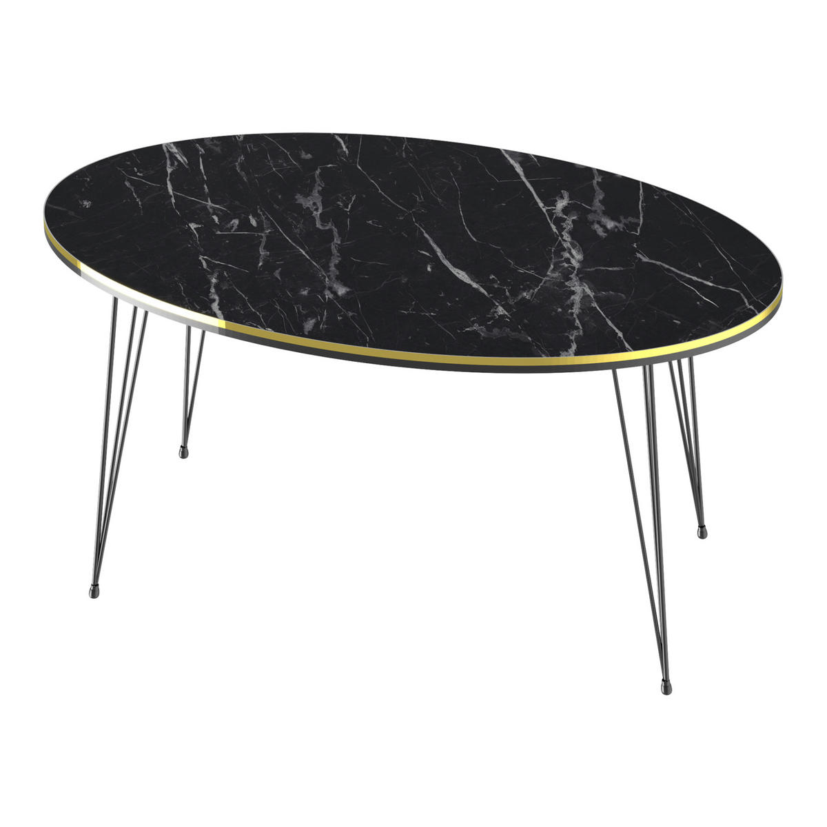 COUCHTISCH Hirtshals 90/50/41 - Schwarz, Holzwerkstoff (50/90/41cm) - [en.casa]