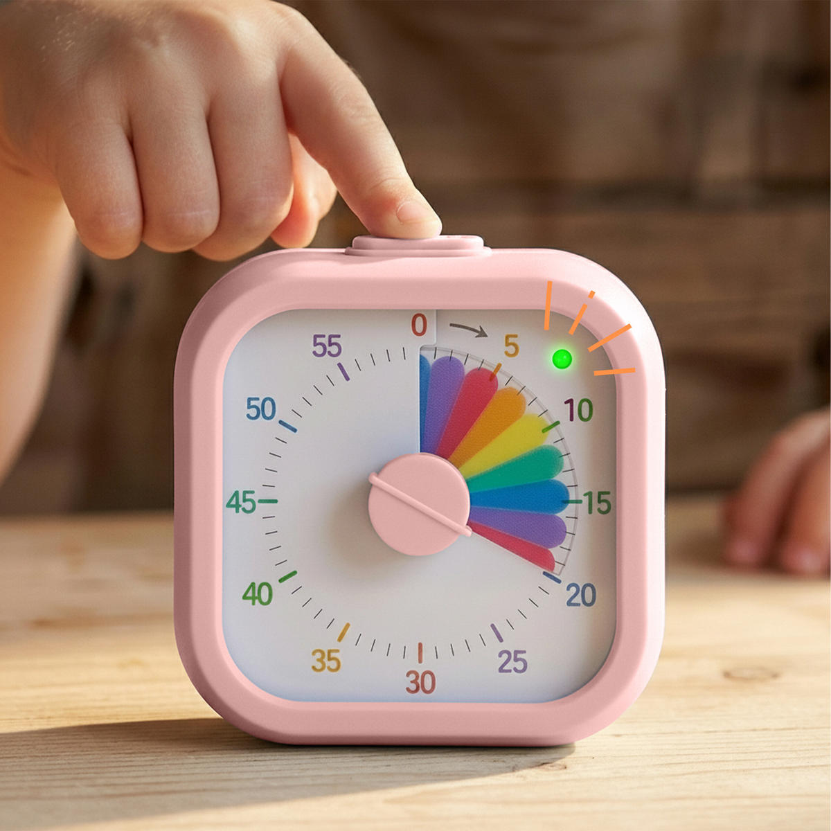 TIMER Rosa 60 minuter - Pink, Plast (9/9/4.5cm) - Relaxdays