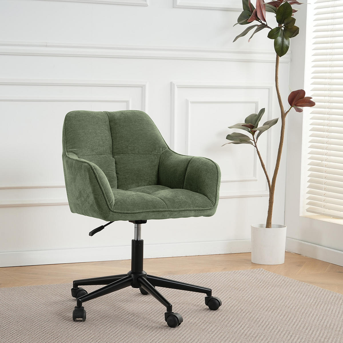 BÜROSTUHL - Grün, Textil/Metall (59/81/62cm) - home24