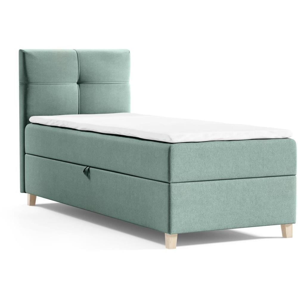 POLSTERBETT Helen Mini 103/206/106 grün - Grün, Holzwerkstoff/Textil (100/200cm) - Beautysofa