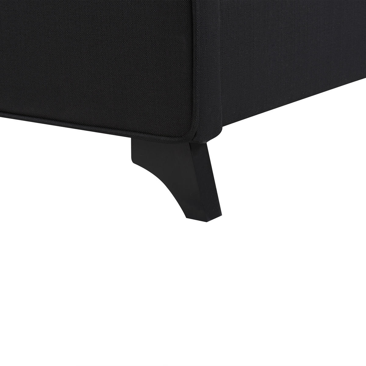 POLSTERBETT 140/200cm Schwarz Ambassador - Schwarz, Textil (140/200cm) - Beliani