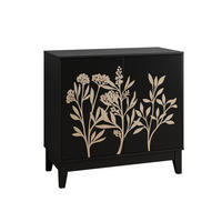 SIDEBOARD 80/38/76 cm schwarz aus MDF mit verstellbarem Einlegeboden - Schwarz, Holzwerkstoff (80/76/38cm) - OKWISH