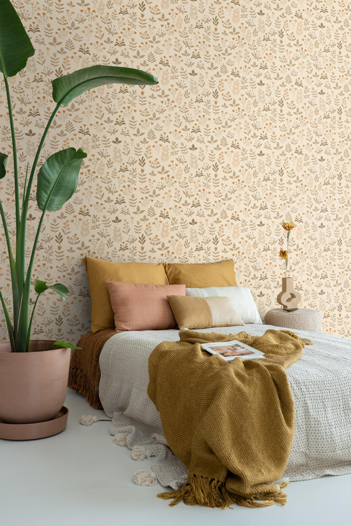 TAPETE Feldblumen 50 x 900 cm - Beige, Papier (50/900cm) - ESTAhome