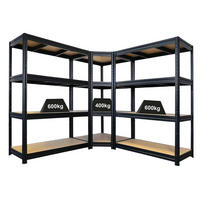 ECKREGAL SparSet mit 2x Schwerlastregal Dino 180 x 120 x 60 cm Schwarz - Schwarz, Metall (210/180/60cm) - PROREGAL