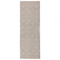 TEPPICH Waschbar LEAM, geometrisch, Grau, 58 x 230 cm - Grau, Textil (58/230cm) - KADIMA DESIGN