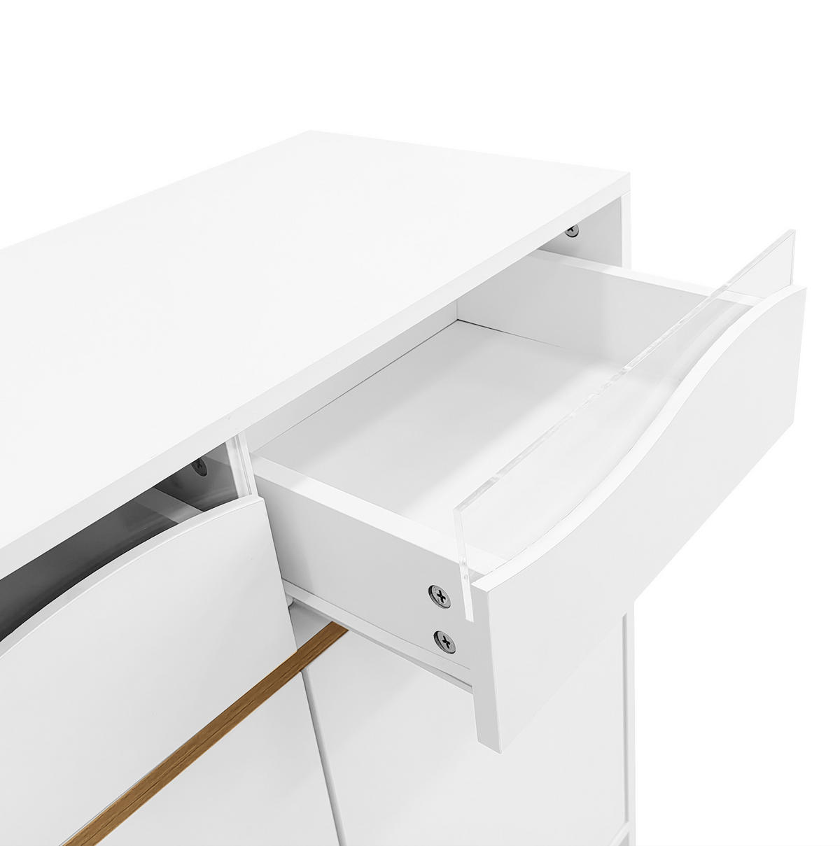 SCHUHSCHRANK aus MDF & Spanplatte 80x35x105cm in Weiß mit LED-Beleuchtung - Weiß, Holzwerkstoff (80/105/35cm) - Modfu