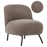 SESSEL Bouclé Taupe Kumla - Taupe, Textil (62/67/70cm) - Beliani