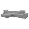 ECKSOFA Torezio Cord, Seite: Links - Grau, Holz/Textil (274/203cm) - MIRJAN24