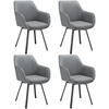 ARMLEHNSTUHL Drehbarer 4er Set Alicon 57 x 59 x 88 cm anthrazit - Anthrazit, Textil (57/88/59cm) - tectake