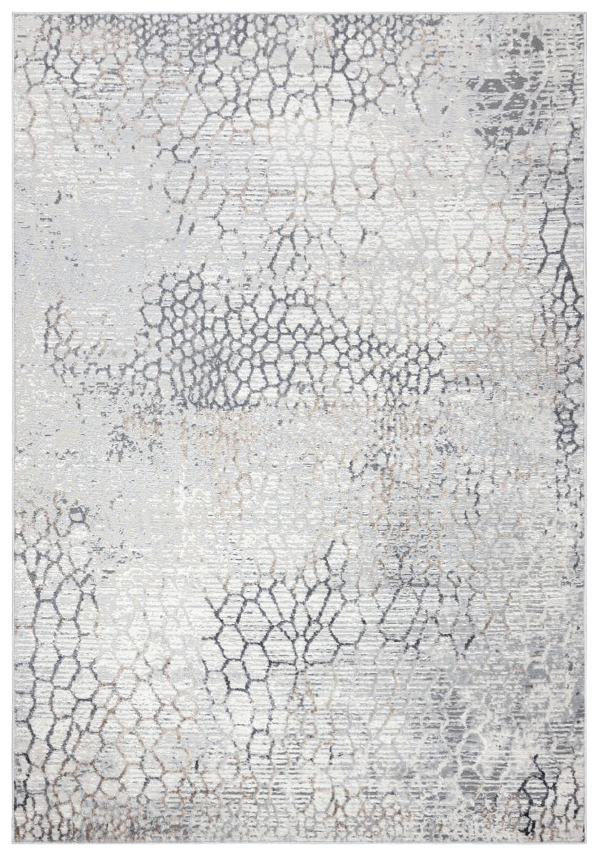 KOBEREC béžový krémový abstraktný - 160 x 220 cm - piesková/krémová, textil (160/220cm) - Mazovia
