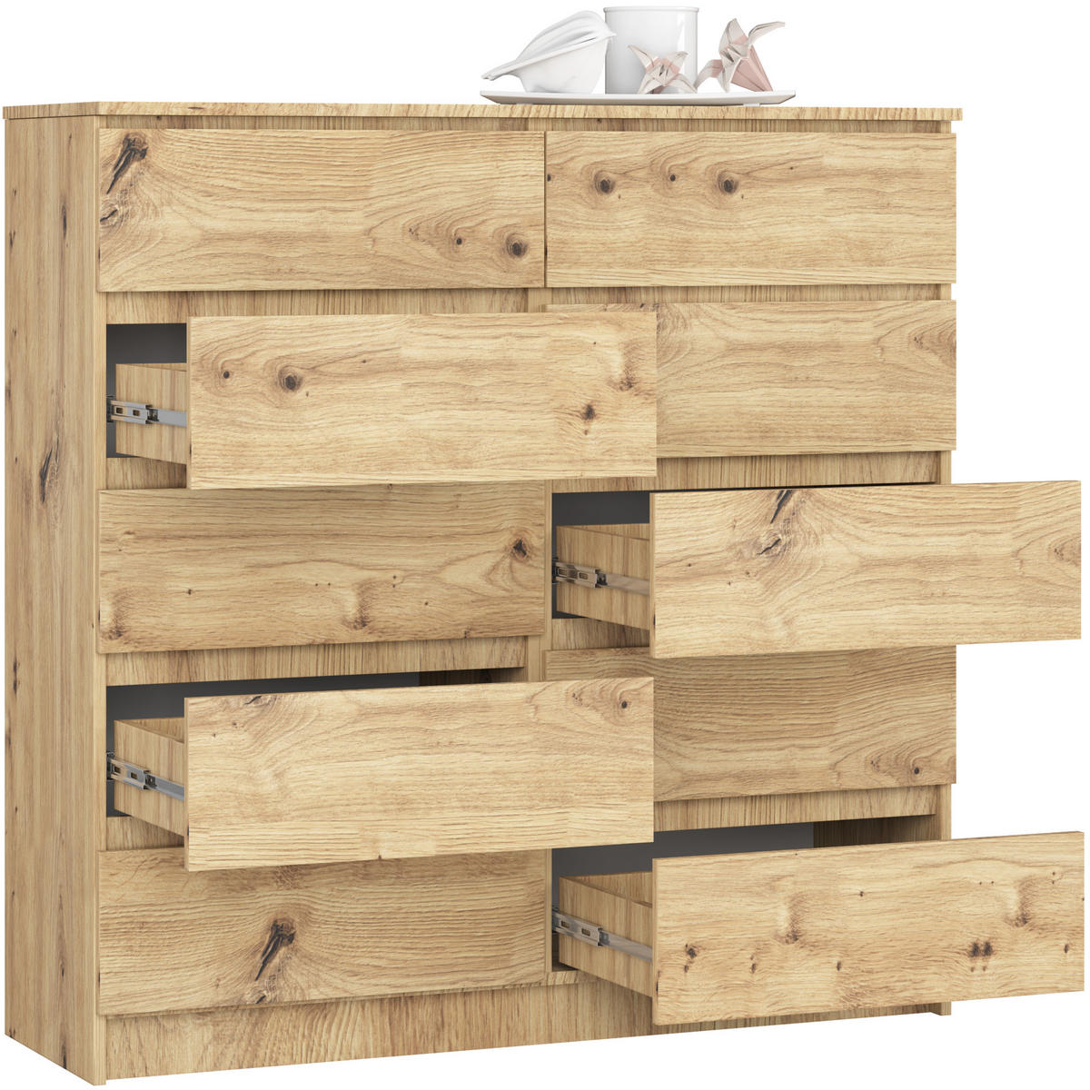 KOMMODE Eiche Artisan 120x40x121 cm - Eiche Artisan, Holzwerkstoff (120/121/40cm) - Akord