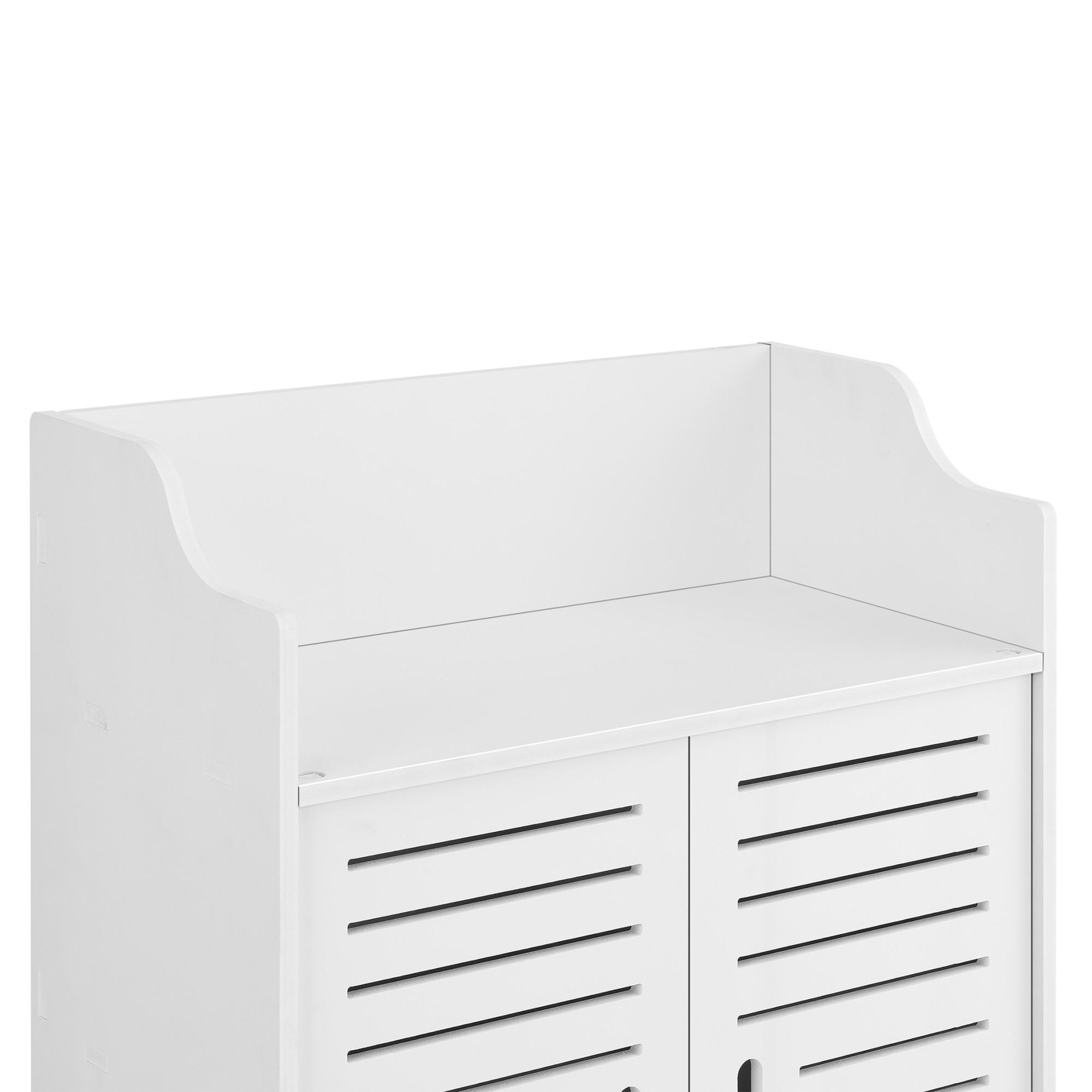 BADEZIMMERSCHRANK Trosa - Weiß, Kunststoff (45/62/25cm) - [en.casa]