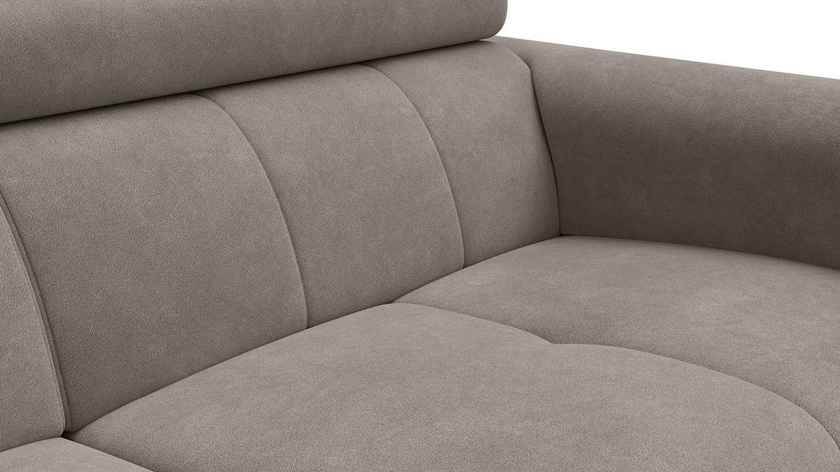 SOFA RODEN 3-Sitzer, beige, Veloursstoff - Beige, Holz/Textil (194/82/103cm) - Wozimo