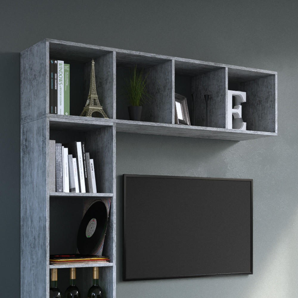 RAUMTEILER Ludus Grau 142.5 x 36.2 cm - Grau, Holzwerkstoff (142.5/36.2/33cm) - Vicco