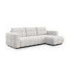 ECKSOFA CLOUDI 4-Sitzer rechts, creme - Creme/Schwarz, Holz/Textil (294/160cm) - Courtois Laville