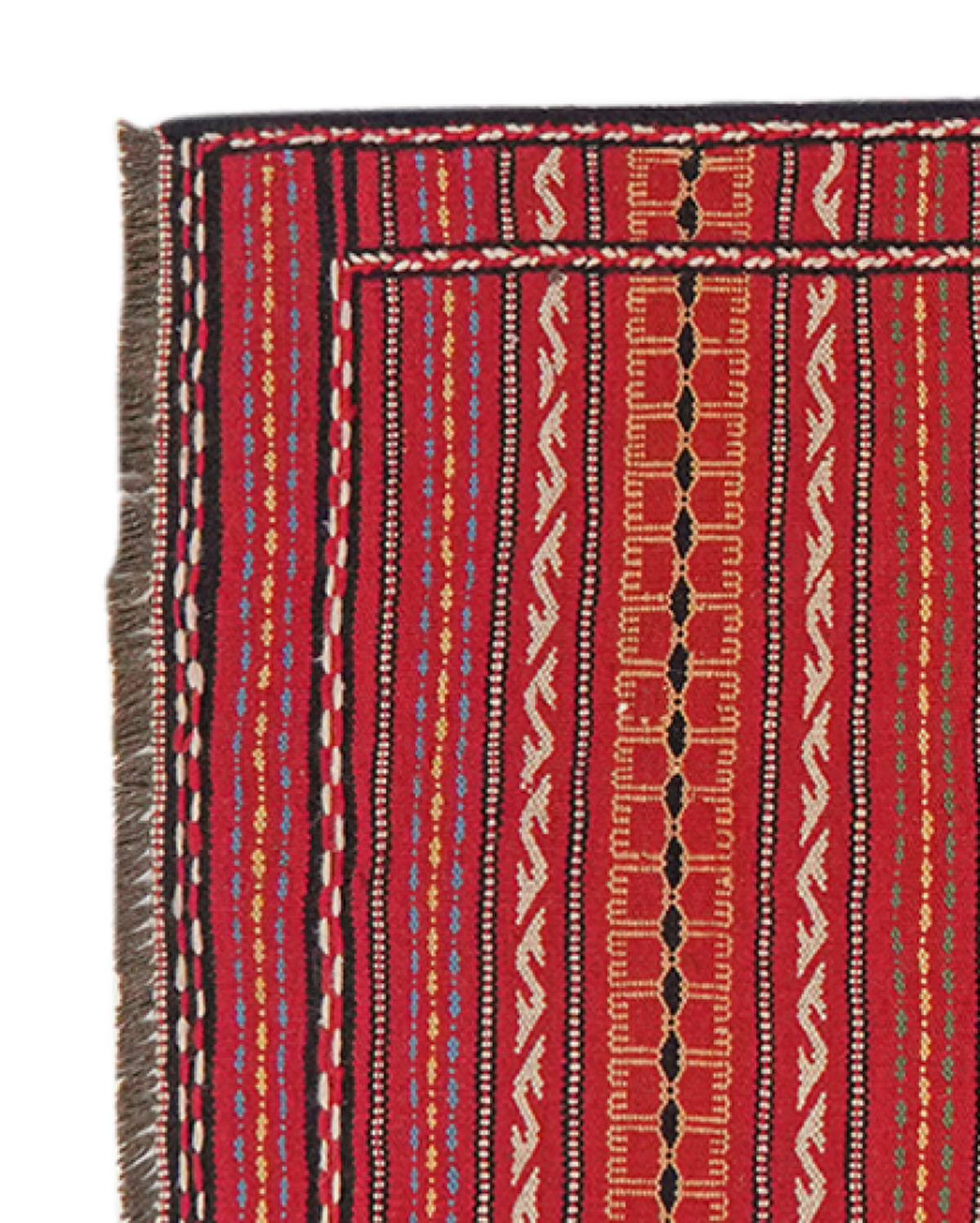 HANDWEBTEPPICH Kelim Kordi Mehrfarbig 200/77 cm Schurwolle - Multicolor, Textil (77/200cm) - Looma