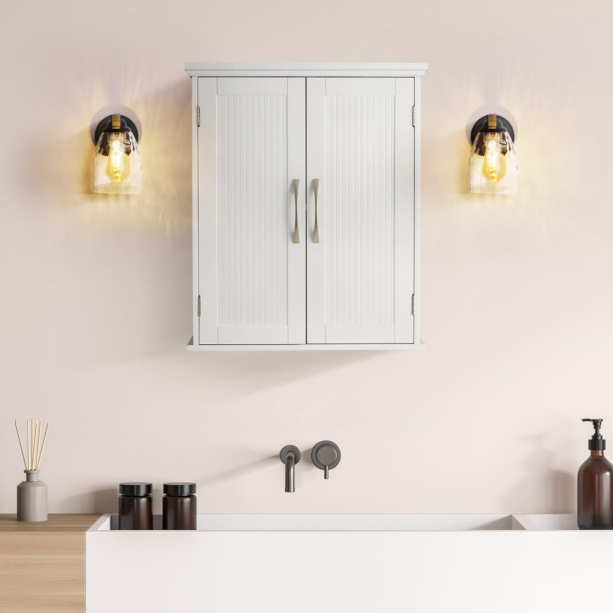 HÄNGESCHRANK Weiß - Weiß, Holzwerkstoff (17.8/61/61cm) - Teamson Home