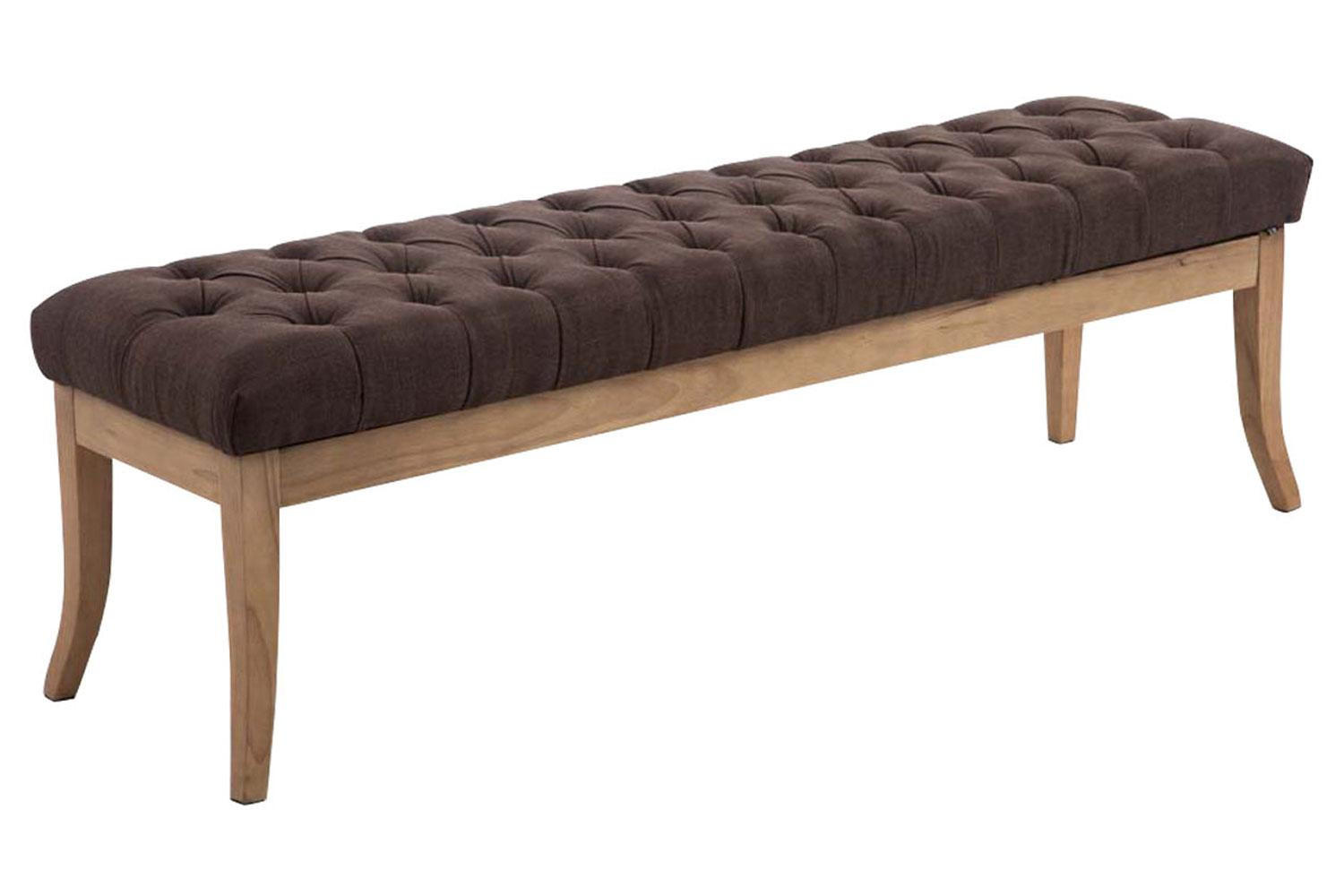 SITZBANK 150/38 cm Stoff braun - Naturfarben/Braun, Holz/Textil (150/46/38cm) - CLP